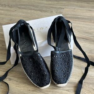 JIMMY CHOO LACE UP ESPADRILLES SIZE 41 (10 US)